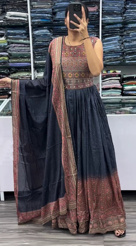 Embroidered Semi Stitched Lehenga Choli