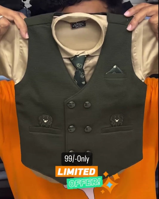 Dark Brown Shirt With Waistcoat