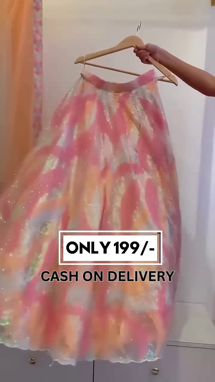 Pink Floral Print, Embellished Stitched Lehenga Choli