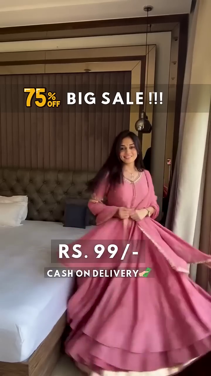 PURPLE COLOUR ANARKALI THREE PIECE SUIT