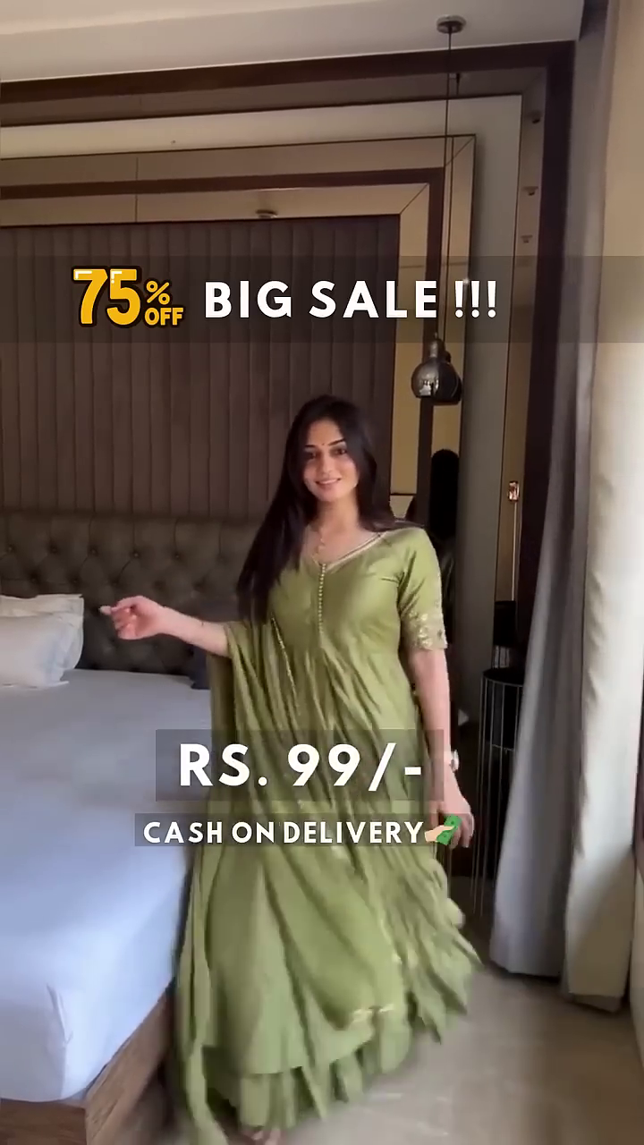 PURPLE COLOUR ANARKALI THREE PIECE SUIT