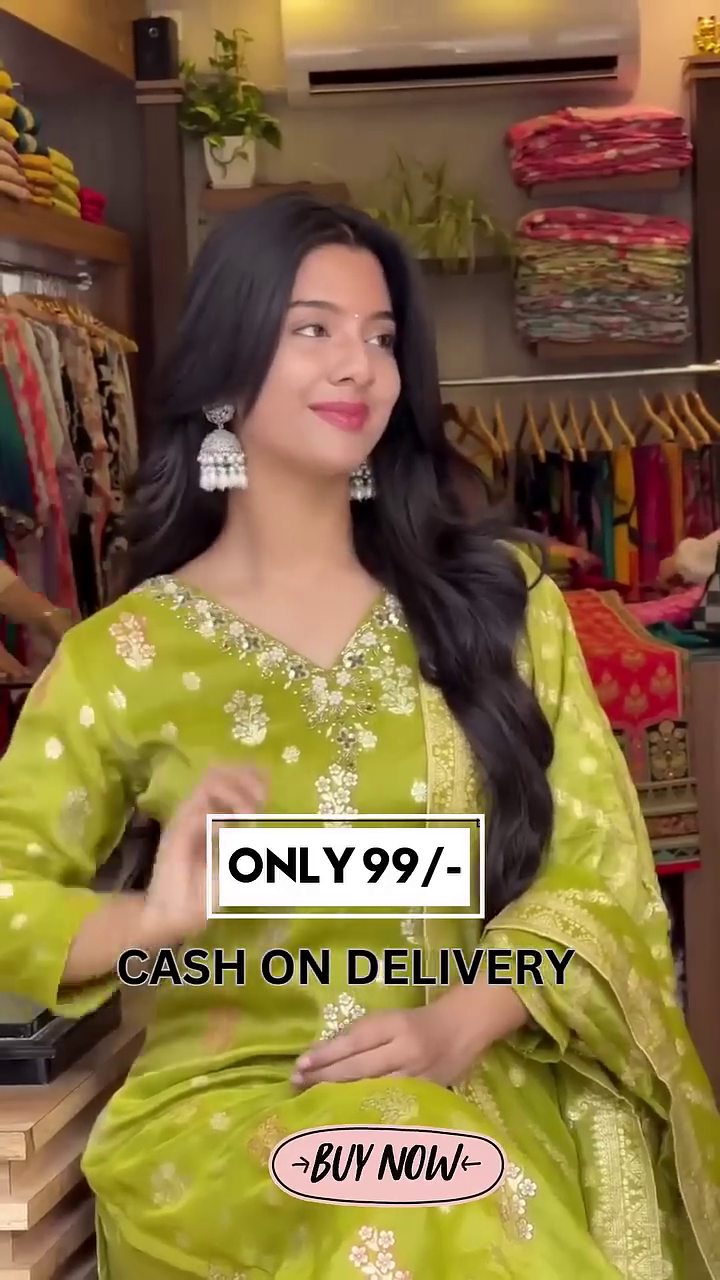 Ethnic Motifs Embroidered Regular Kurta with Trouser & Dupatta