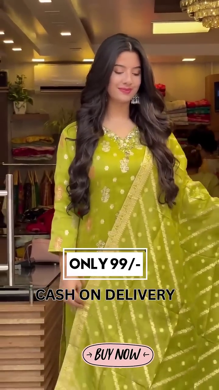 Ethnic Motifs Embroidered Regular Kurta with Trouser & Dupatta